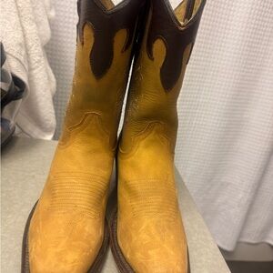Tan and Brown Cowgirl Boots